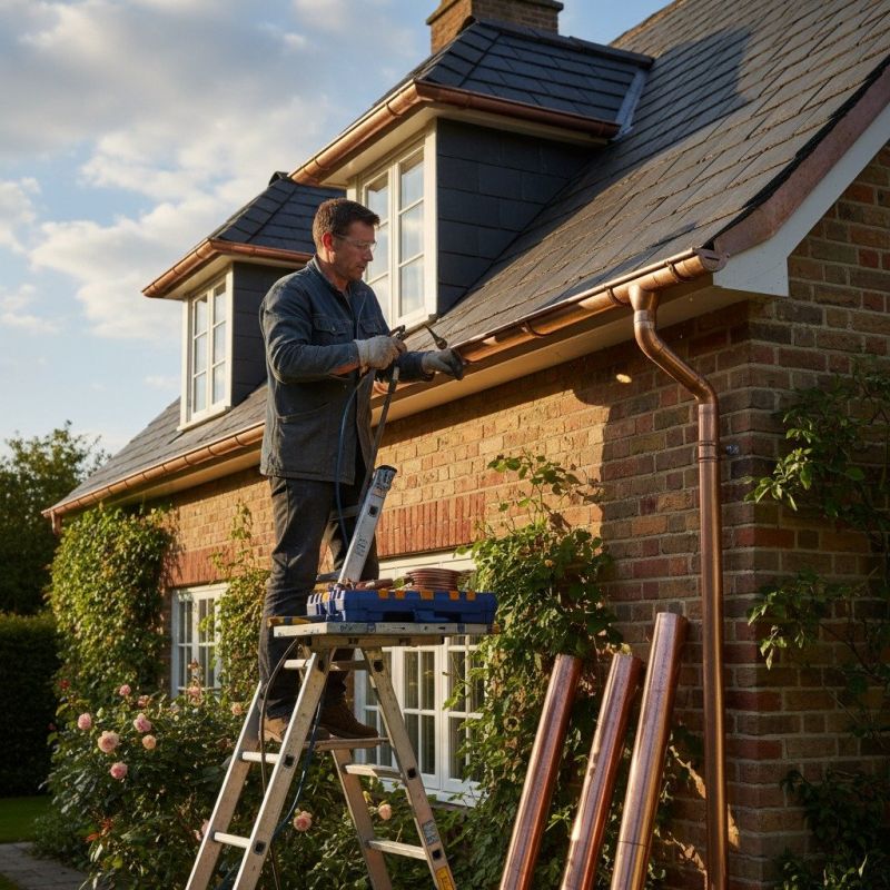 Copper Gutter Replacement