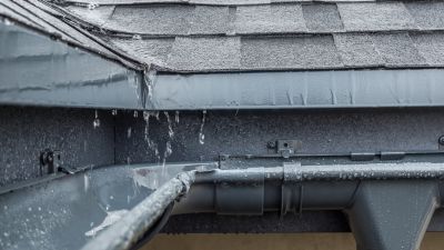 Clogged Gutter Blockage